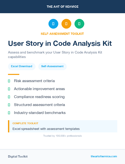 User Story in Code Analysis Kit