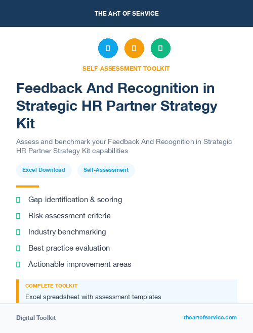 Feedback And Recognition in Strategic HR Partner Strategy Kit