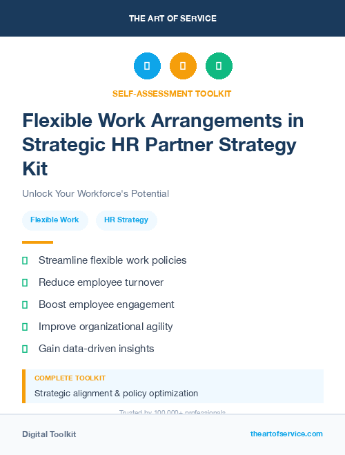 Flexible Work Arrangements in Strategic HR Partner Strategy Kit