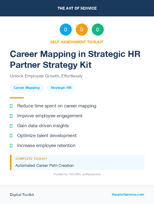 Career Mapping in Strategic HR Partner Strategy Kit
