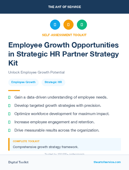 Employee Growth Opportunities in Strategic HR Partner Strategy Kit