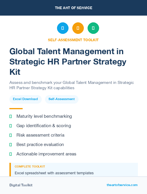 Global Talent Management in Strategic HR Partner Strategy Kit