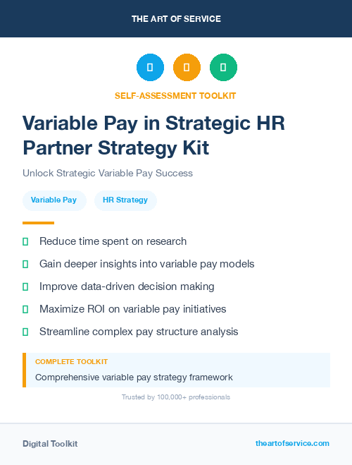 Variable Pay in Strategic HR Partner Strategy Kit