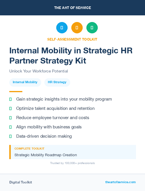 Internal Mobility in Strategic HR Partner Strategy Kit