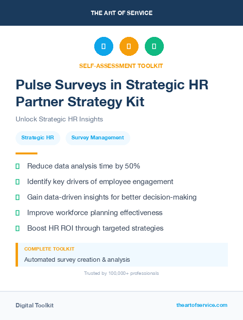 Pulse Surveys in Strategic HR Partner Strategy Kit