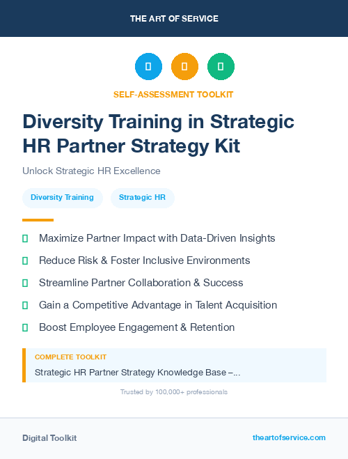 Diversity Training in Strategic HR Partner Strategy Kit