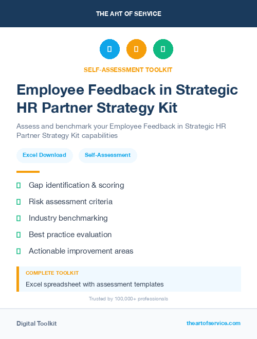 Employee Feedback in Strategic HR Partner Strategy Kit