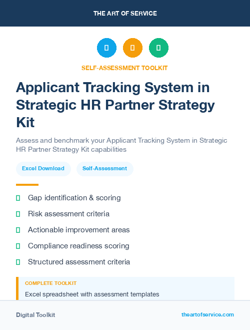 Applicant Tracking System in Strategic HR Partner Strategy Kit