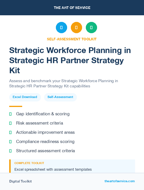 Strategic Workforce Planning in Strategic HR Partner Strategy Kit