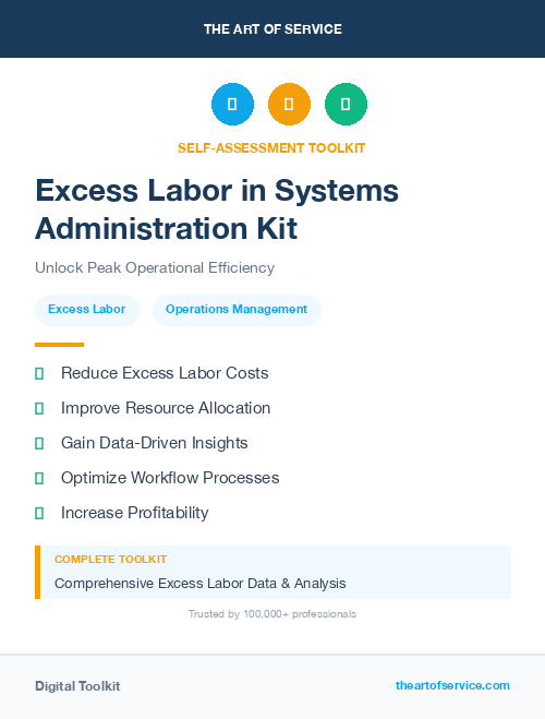 Excess Labor in Systems Administration Kit