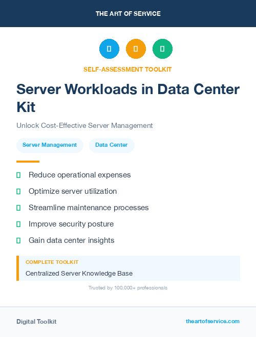 Server Workloads in Data Center Kit