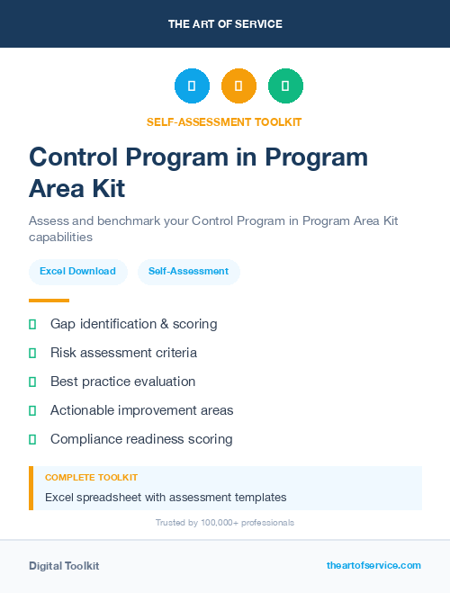 Control Program in Program Area Kit