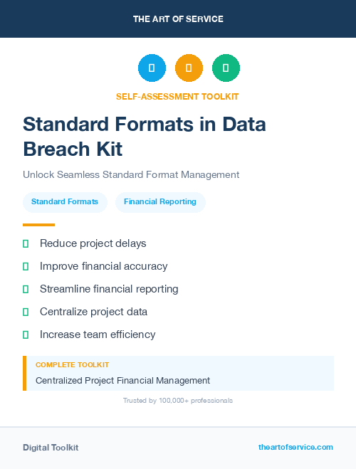 Standard Formats in Data Breach Kit