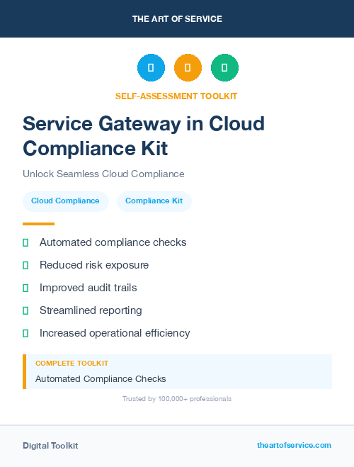 Service Gateway in Cloud Compliance Kit