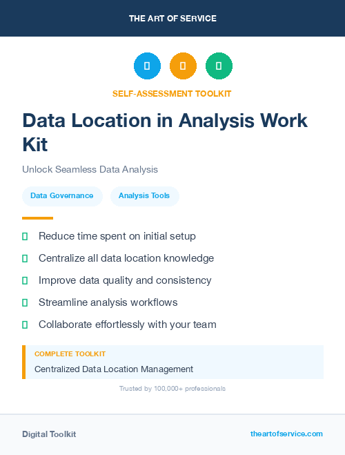 Data Location in Analysis Work Kit