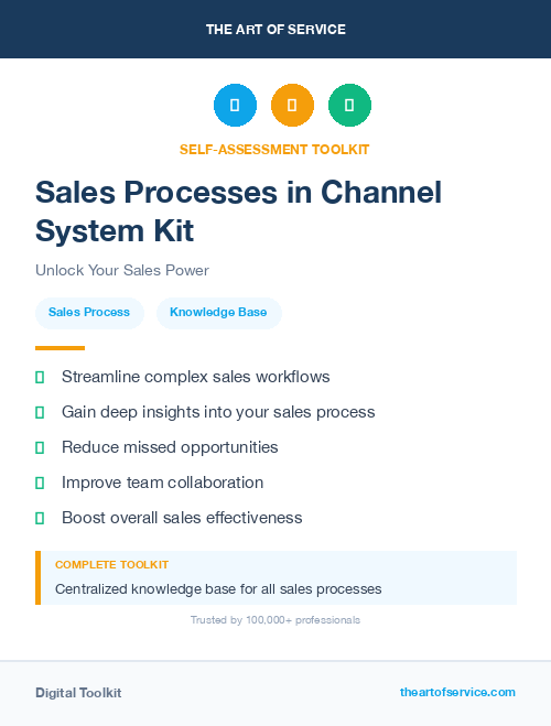 Sales Processes in Channel System Kit