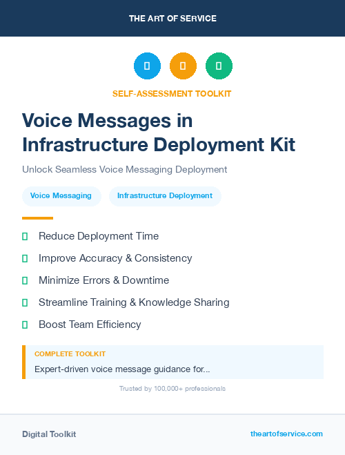 Voice Messages in Infrastructure Deployment Kit