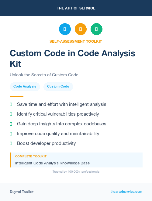 Custom Code in Code Analysis Kit
