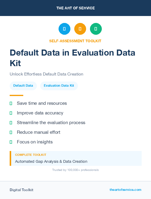 Default Data in Evaluation Data Kit