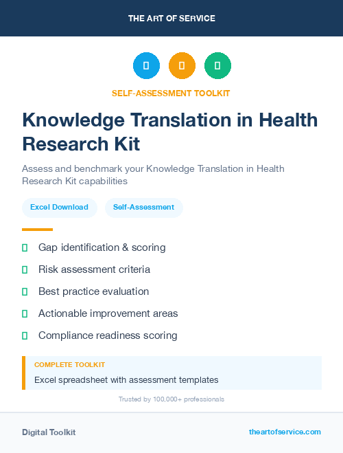 Knowledge Translation in Health Research Kit