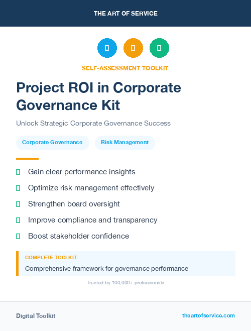 Project ROI in Corporate Governance Kit