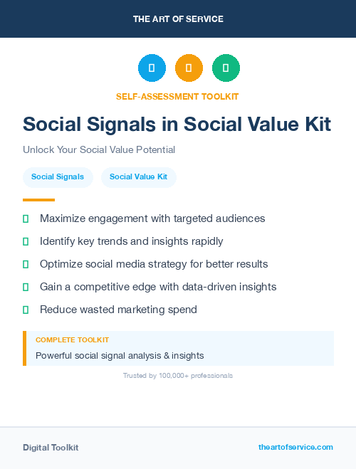 Social Signals in Social Value Kit