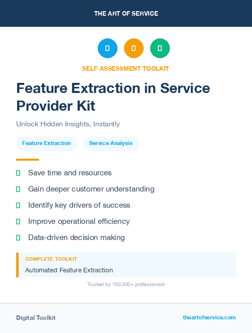 Feature Extraction in Service Provider Kit