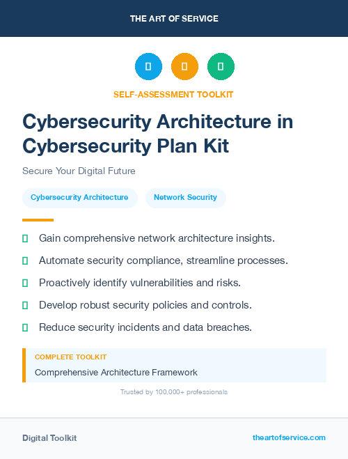 Cybersecurity Architecture in Cybersecurity Plan Kit