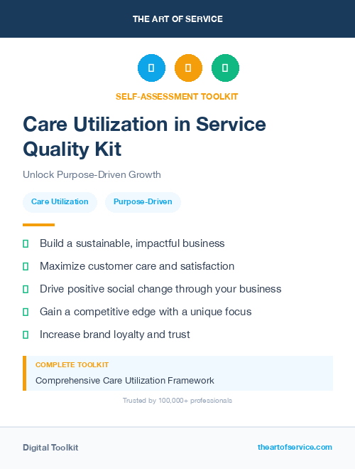 Care Utilization in Service Quality Kit
