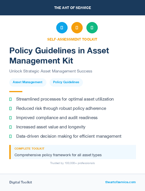 Policy Guidelines in Asset Management Kit