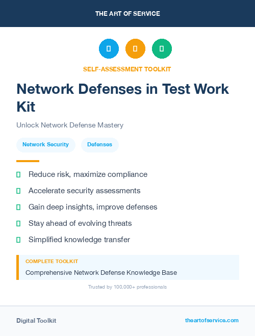 Network Defenses in Test Work Kit
