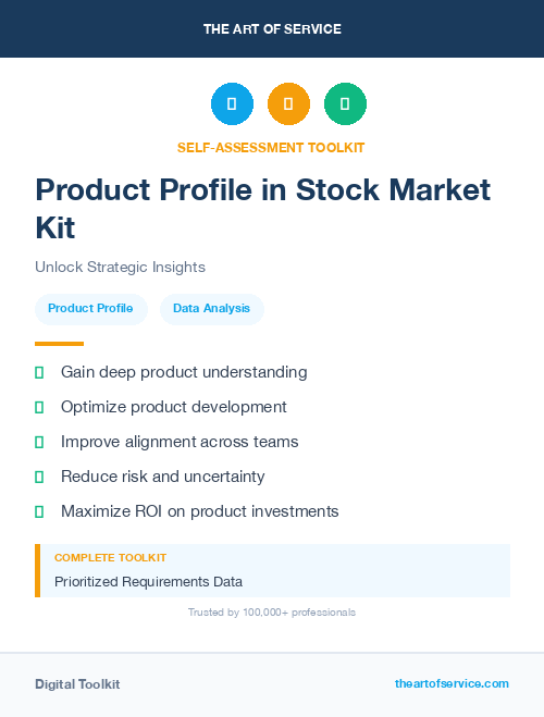 Product Profile in Stock Market Kit