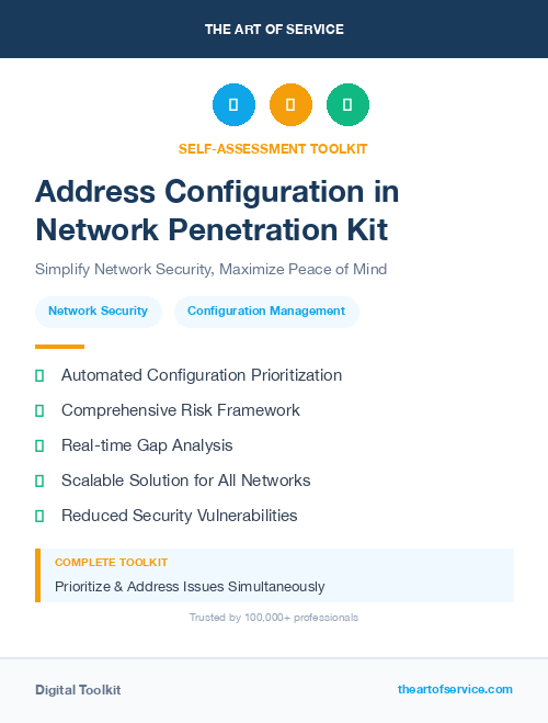 Address Configuration in Network Penetration Kit