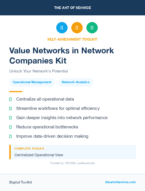 Value Networks in Network Companies Kit