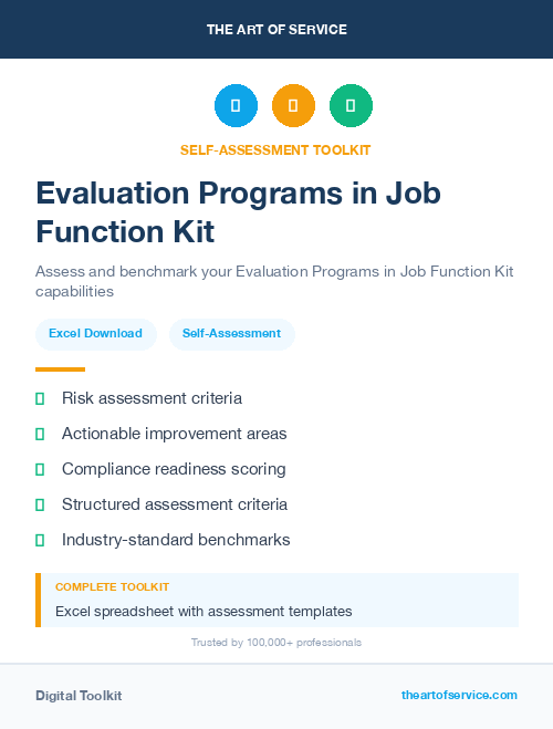 Evaluation Programs in Job Function Kit