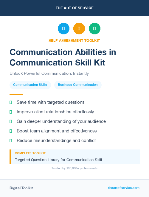 Communication Abilities in Communication Skill Kit