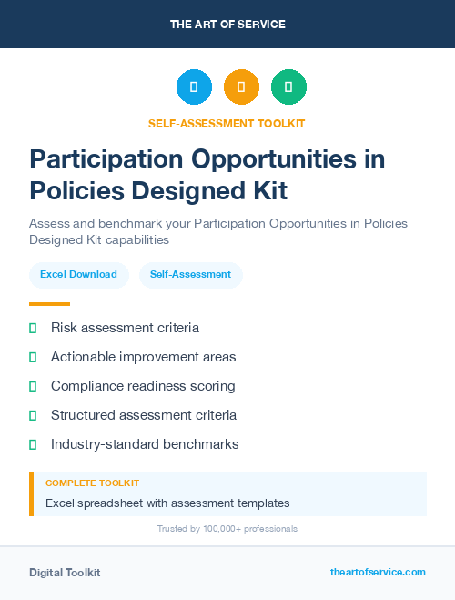 Participation Opportunities in Policies Designed Kit