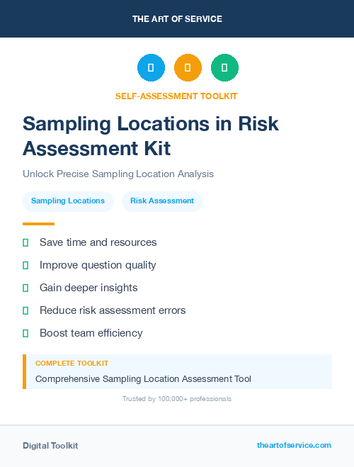 Sampling Locations in Risk Assessment Kit
