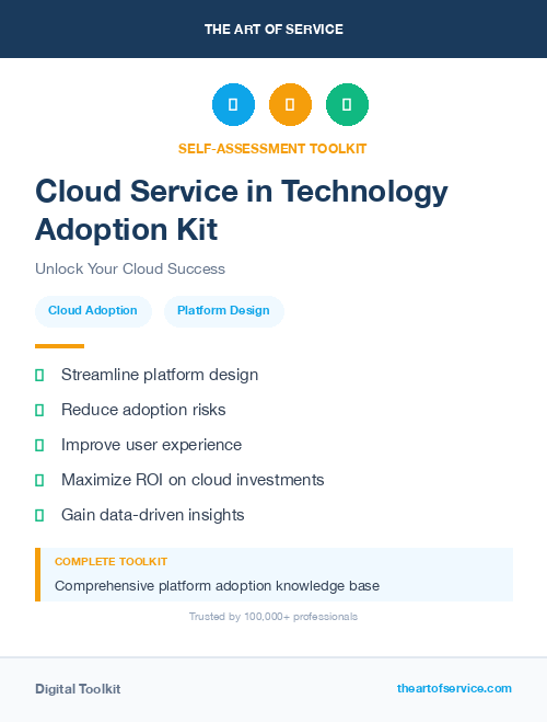 Cloud Service in Technology Adoption Kit