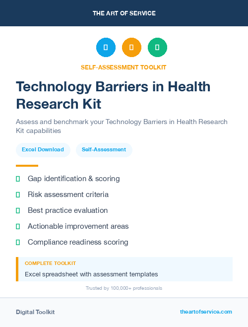 Technology Barriers in Health Research Kit