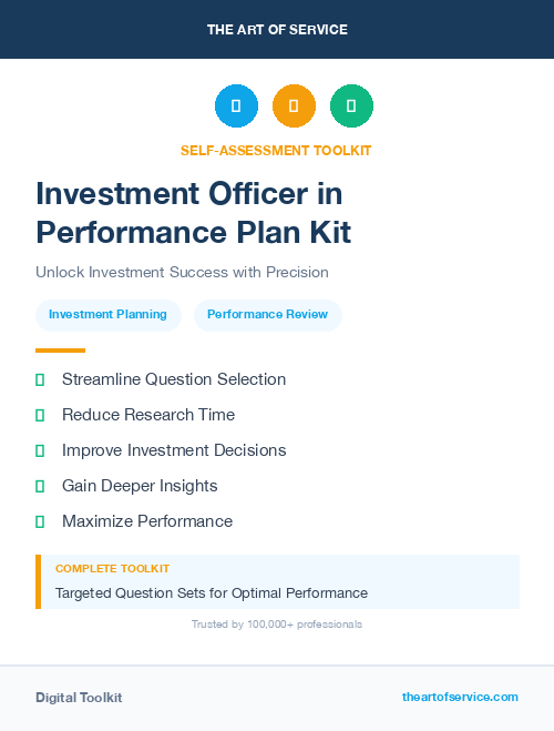 Investment Officer in Performance Plan Kit