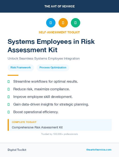 Systems Employees in Risk Assessment Kit