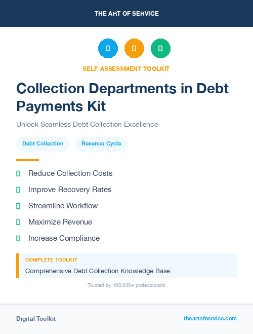 Collection Departments in Debt Payments Kit