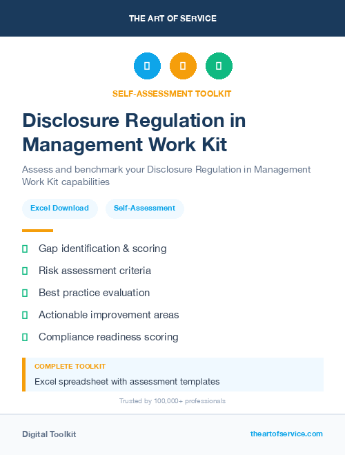 Disclosure Regulation in Management Work Kit