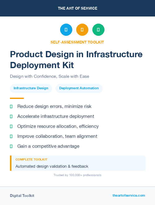 Product Design in Infrastructure Deployment Kit