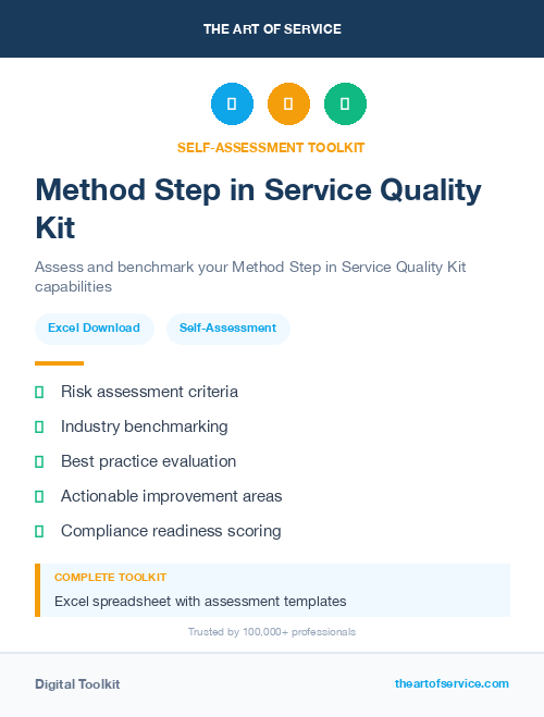 Method Step in Service Quality Kit