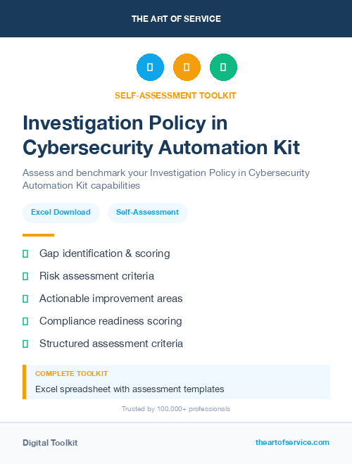Investigation Policy in Cybersecurity Automation Kit
