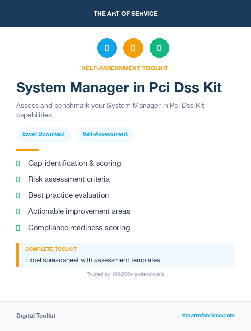 System Manager in Pci Dss Kit