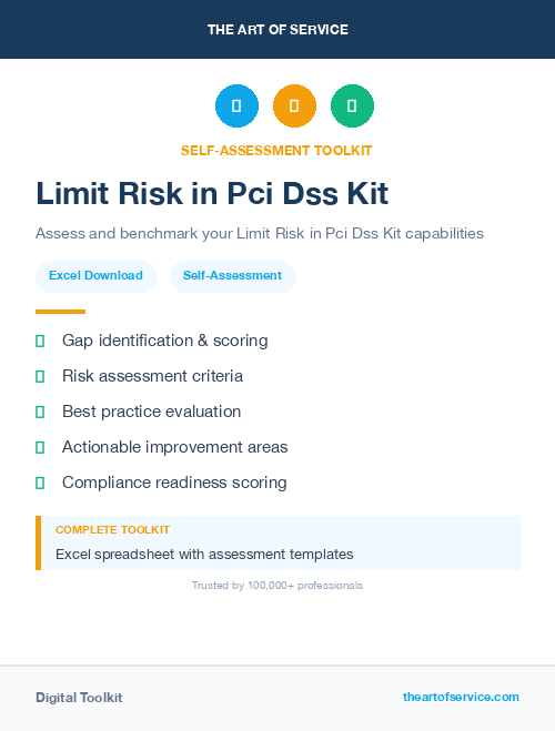 Limit Risk in Pci Dss Kit