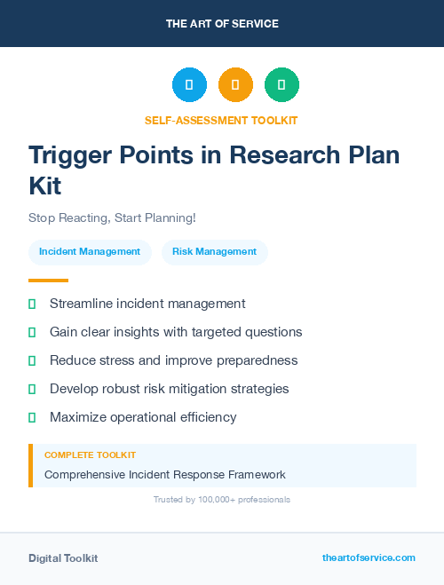 Trigger Points in Research Plan Kit